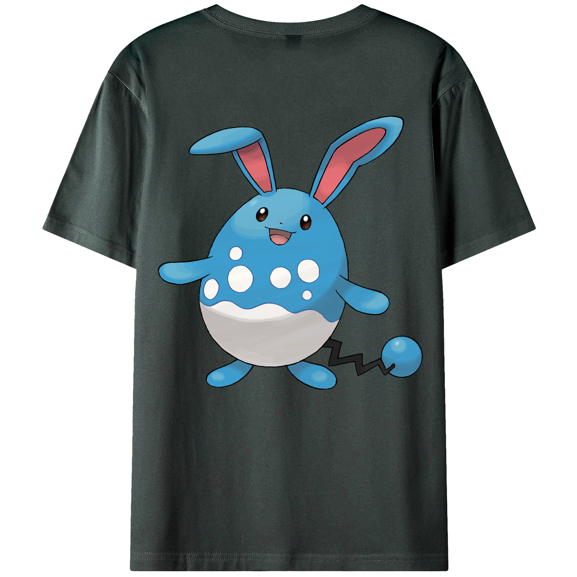 （画像用） ポケットモンスター Pokémon 綿100％ メンズ半袖Tシャツ（バックプリント） 通気性